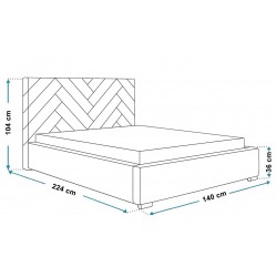 Łóżko tapicerowane TOM 4 z pojemnikiem na pościel - Zdjęcie 7