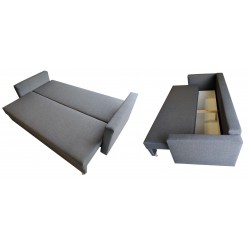zestaw wypoczynkowy ALKO 3+1 kanapa trzyosobowa z funkcją spania pojemnikiem na pościel fotel - Zdjęcie 9