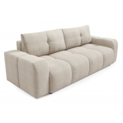 SOHI Kanapa pikowana z funkcją spania i pojemnikiem na pościel Curio 09 - beżowy