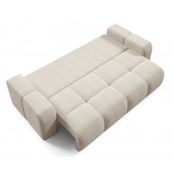 SOHI Kanapa pikowana z funkcją spania i pojemnikiem na pościel Curio 09 - beżowy - Zdjęcie 7