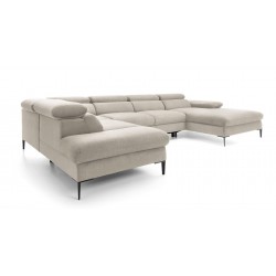 BLUE Narożnik Uniwersalny z regulowanymi zagłówkami na wysokich nóżkach obity tkaniną Vogue - Zdjęcie 4