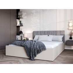 STYLE Łóżko nowoczesne z tapicerowanym zagłówkiem