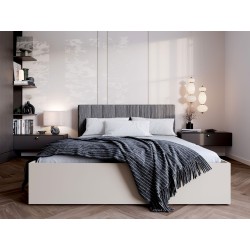 STYLE Łóżko nowoczesne z tapicerowanym zagłówkiem - Zdjęcie 2