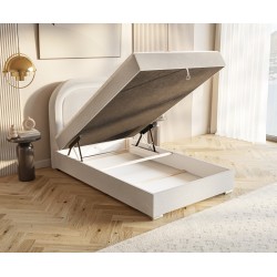 Łóżko kontynentalne BELLA beżowe Quelle 02 120x200 - Zdjęcie 3