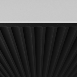 NOELI ryflowana szafka RTV stojąca, biało-czarna do salonu - Zdjęcie 3