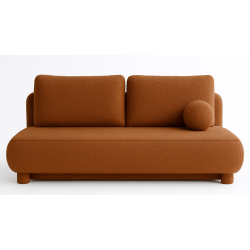 MAJA Nowoczesna Kanapa z funkcją spania w tkaninie Quelle 54- Ceglasty - Zdjęcie 4