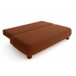 MAJA Nowoczesna Kanapa z funkcją spania w tkaninie Quelle 54- Ceglasty - Zdjęcie 3