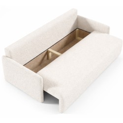 SISI Nowoczesna kanapa trzyosobowa z funkcja spania do salonu, w tkaninie Boucle - Zdjęcie 6