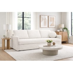 SISI Nowoczesna kanapa trzyosobowa z funkcja spania do salonu, w tkaninie Boucle