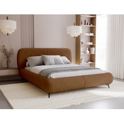 ELLE Nowoczesne łóżko tapicerowane 140x200 w tkaninie Quelle 54 SZYBKI TERMIN DOSTAWY