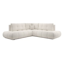 SOHI Narożnik pikowany z funkcją spania o zaokrąglonych kształtach, tkanina Perfect Harmony 02