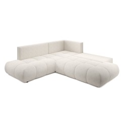 SOHI Narożnik pikowany z funkcją spania o zaokrąglonych kształtach, tkanina Perfect Harmony 02 - Zdjęcie 5