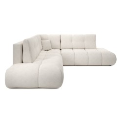 SOHI Narożnik pikowany z funkcją spania o zaokrąglonych kształtach, tkanina Perfect Harmony 02 - Zdjęcie 3