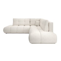 SOHI Narożnik pikowany z funkcją spania o zaokrąglonych kształtach, tkanina Perfect Harmony 02 - Zdjęcie 2