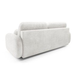 LEON Kanapa trzyosobowa o zaokrąglonych kształtach z funkcją spania obita tkaniną Cremona - Zdjęcie 5