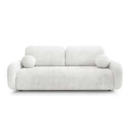 LEON Kanapa trzyosobowa o zaokrąglonych kształtach z funkcją spania obita tkaniną Cremona - Zdjęcie 3