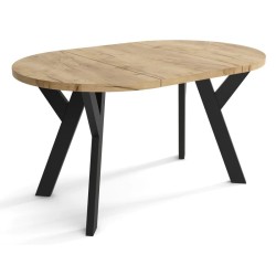 Okrągły stół rozkładany LOFT do jadalni, kuchni, salonu SZYBKI TERMIN - Zdjęcie 2