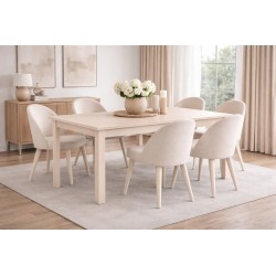 Stół loftowy rozkładany do jadalni z blatem w modnym kolorze kaszmirowym - Zdjęcie 3