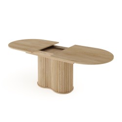 LOVE Stół rozkładany owalny do salonu na podstawie z lameli - Zdjęcie 6