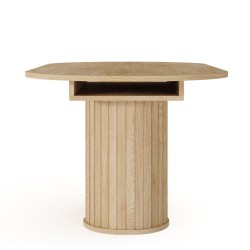 LOVE Stół rozkładany owalny do salonu na podstawie z lameli - Zdjęcie 8