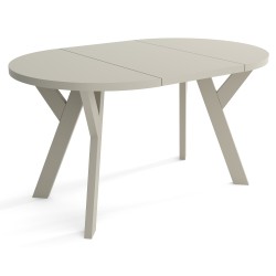 LOFT Okrągły stół rozkładany do jadalni kuchni i salonu w modnym kolorze kaszmirowym - Zdjęcie 2