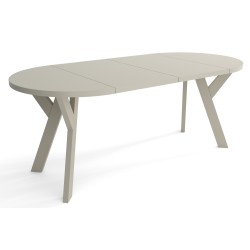 LOFT Okrągły stół rozkładany do jadalni kuchni i salonu w modnym kolorze kaszmirowym - Zdjęcie 3