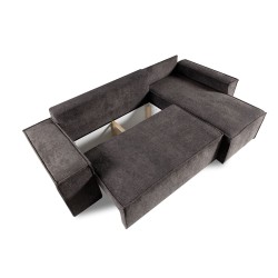 COLIN Narożnik uniwersalny rozkładany z pufami w zestawie - Zdjęcie 6