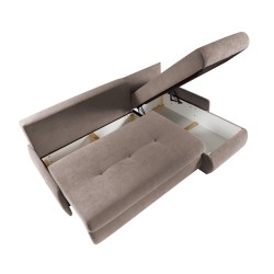 HINT Narożnik uniwersalny z podwójnym pojemnikiem na pościel, bez podłokietników z funkcją spania - Zdjęcie 5