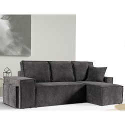 COLIN Narożnik uniwersalny rozkładany z pufami w zestawie