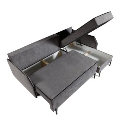 AZIO Narożnik Uniwersalny, z podwójnym pojemnikiem na pościel i bardzo komfortowym siedziskiem - Zdjęcie 6