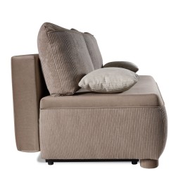 ADI Kanapa bez boczków na okrągłych nóżkach, obita sztruksową tkaniną - Zdjęcie 5