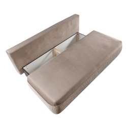 ADI Kanapa bez boczków na okrągłych nóżkach, obita sztruksową tkaniną - Zdjęcie 7