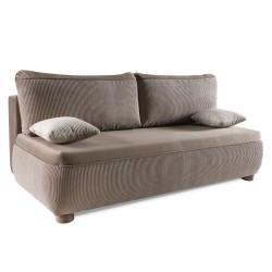 ADI Kanapa bez boczków na okrągłych nóżkach, obita sztruksową tkaniną - Zdjęcie 2