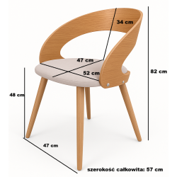 Nowoczesne krzesło do jadalni M-105 - Zdjęcie 3