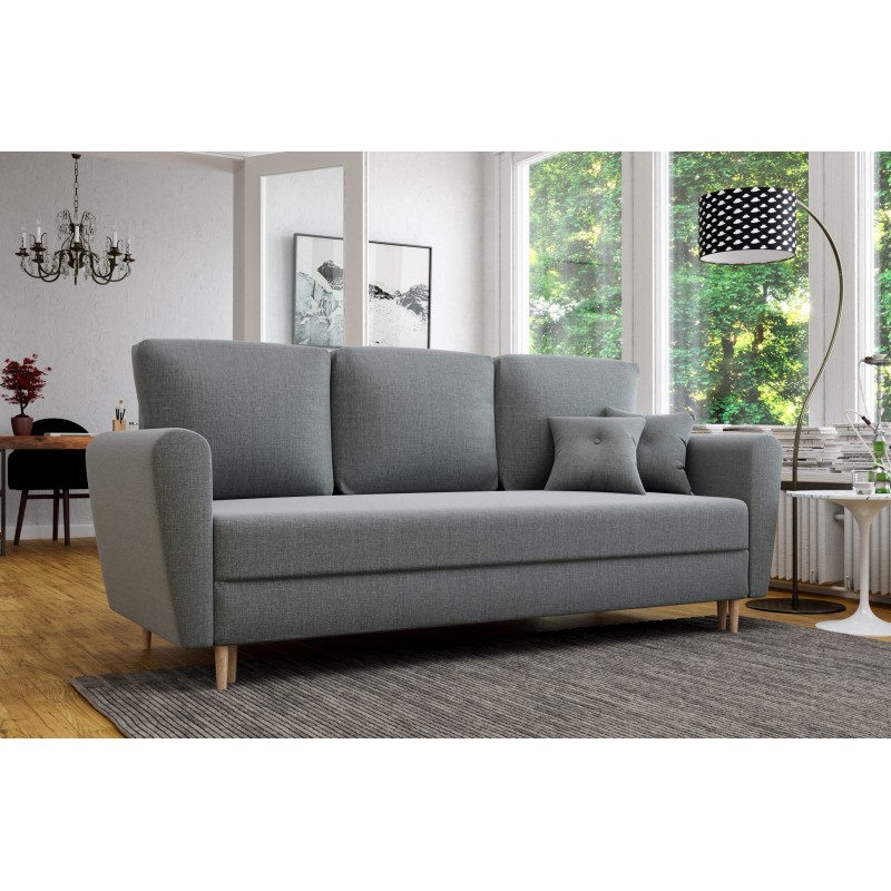 Skandynawska Kanapa na nóżkach drewnianych LILI z wyborem tkaniny