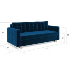 Zestaw wypoczynkowy do salonu 3+1 PETI kanapa + fotel - Zdjęcie 5