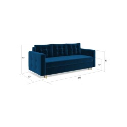 Zestaw mebli wypoczynkowych do salonu 3+1+1 PETI kanapa + dwa fotele - Zdjęcie 5