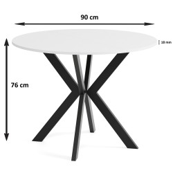 EWA Stół okrągły, rozkładany na geometrycznej podstawie - Zdjęcie 3