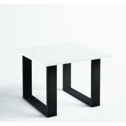 Kwadratowy stolik kawowy 65x65 do salonu styl loft - Zdjęcie 4