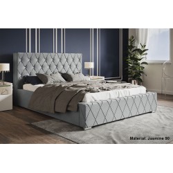 Pikowane łóżko tapicerowane R4 - Zdjęcie 4