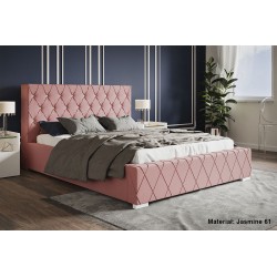 Pikowane łóżko tapicerowane R4 - Zdjęcie 5