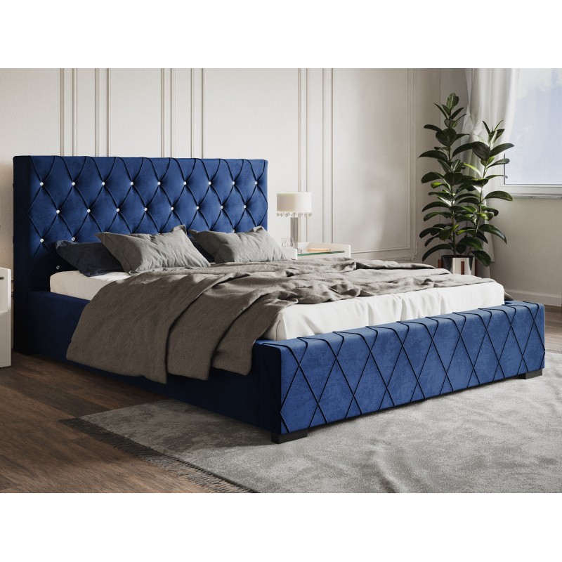 Łóżko tapicerowane 200x200 stelaż metalowy BEN 4