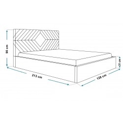 Łóżko tapicerowane OLDO 2 do sypialni z pojemnikiem - Zdjęcie 8