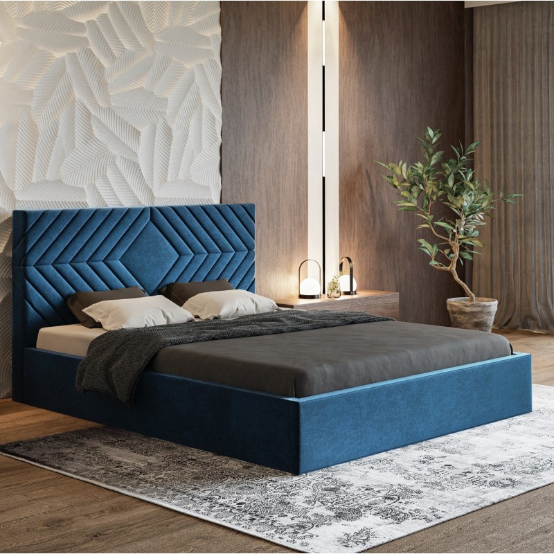 Łóżko tapicerowane OLDO 2 do sypialni z pojemnikiem