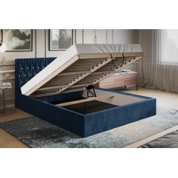 Łóżko tapicerowane OLDO 3 z pojemnikiem na pościel - Zdjęcie 7