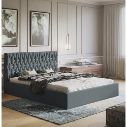 Łóżko tapicerowane OLDO 3 z pojemnikiem na pościel