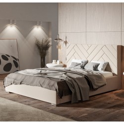 Łóżko tapicerowane TOM 4 z pojemnikiem na pościel