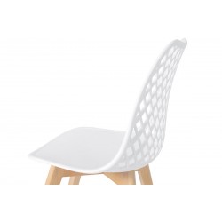 Krzesło białe ażurowe - Zdjęcie 5