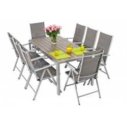 MODERN MAX Komplet ogrodowy aluminiowy stół + krzesła 8 osób - Zdjęcie 7