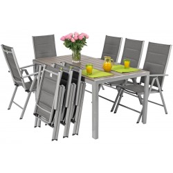 MODERN MAX Komplet ogrodowy aluminiowy stół + krzesła 8 osób - Zdjęcie 3